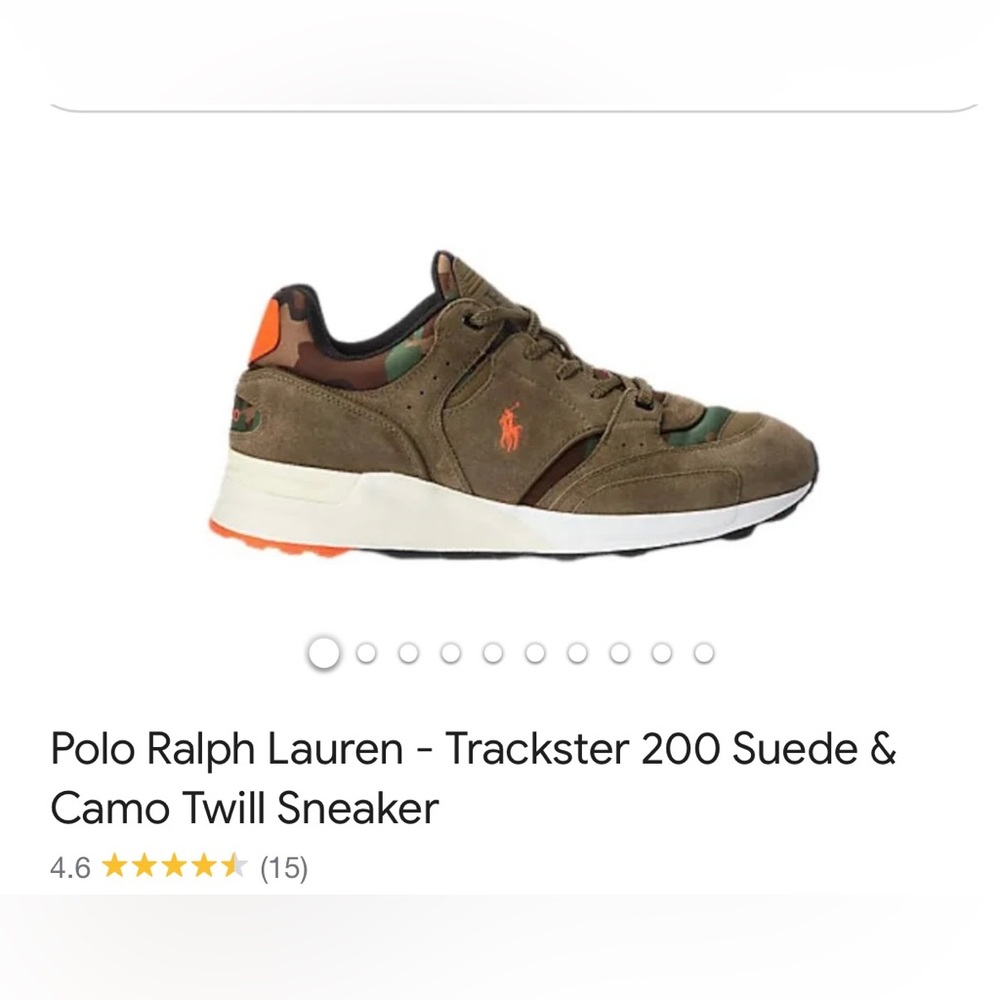 Ralph Lauren Men sneakers Camo Suede 10.5